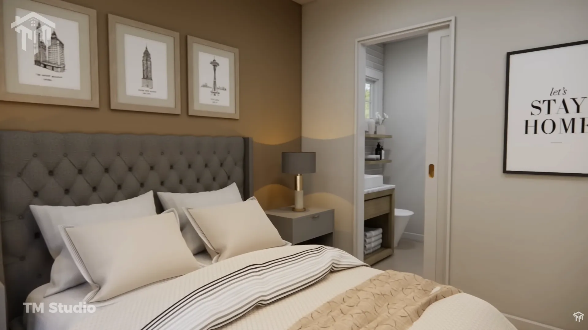 tm studio 2 bedroom small house design floor plan
