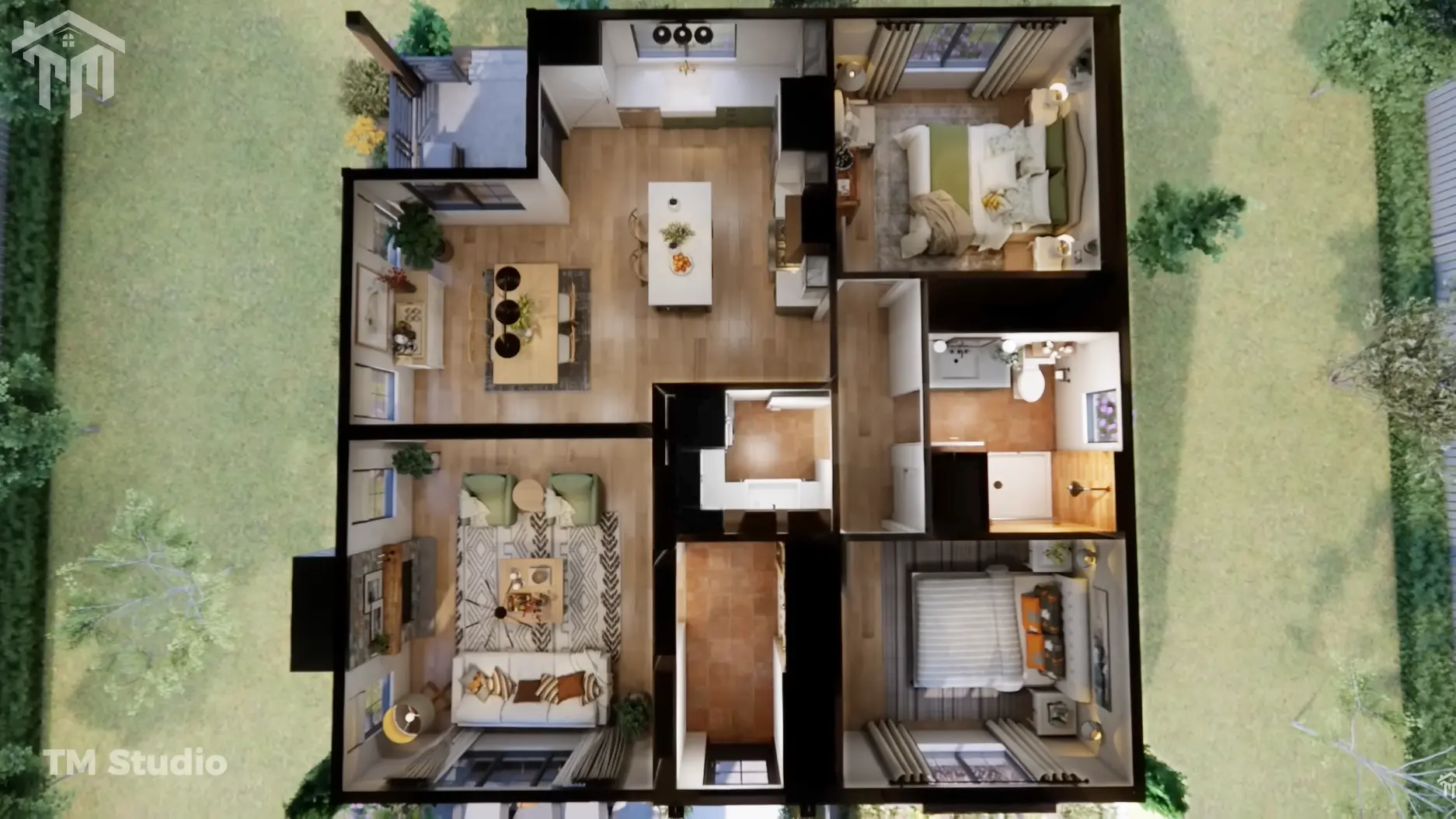tm studio 2 bedroom house plan