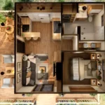 1 bedroom floor plan tm studio