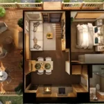 TM STUDIO house plan 1 bedroom