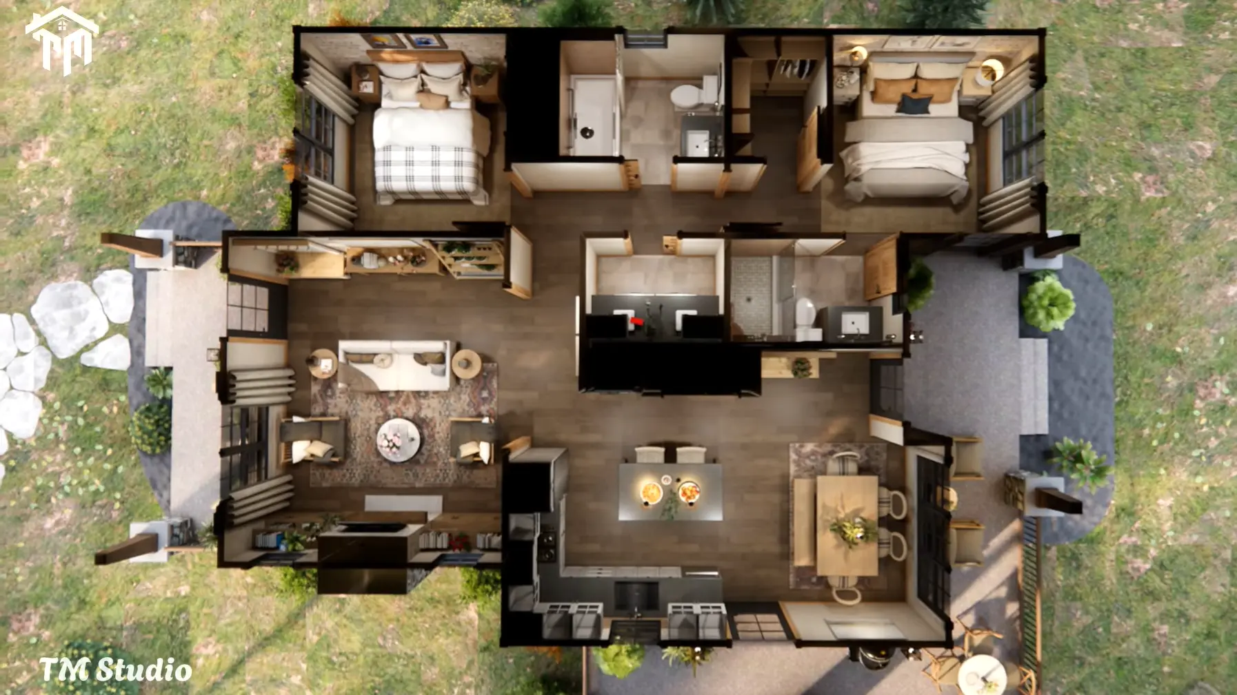 tm studio 2 bedroom house plan