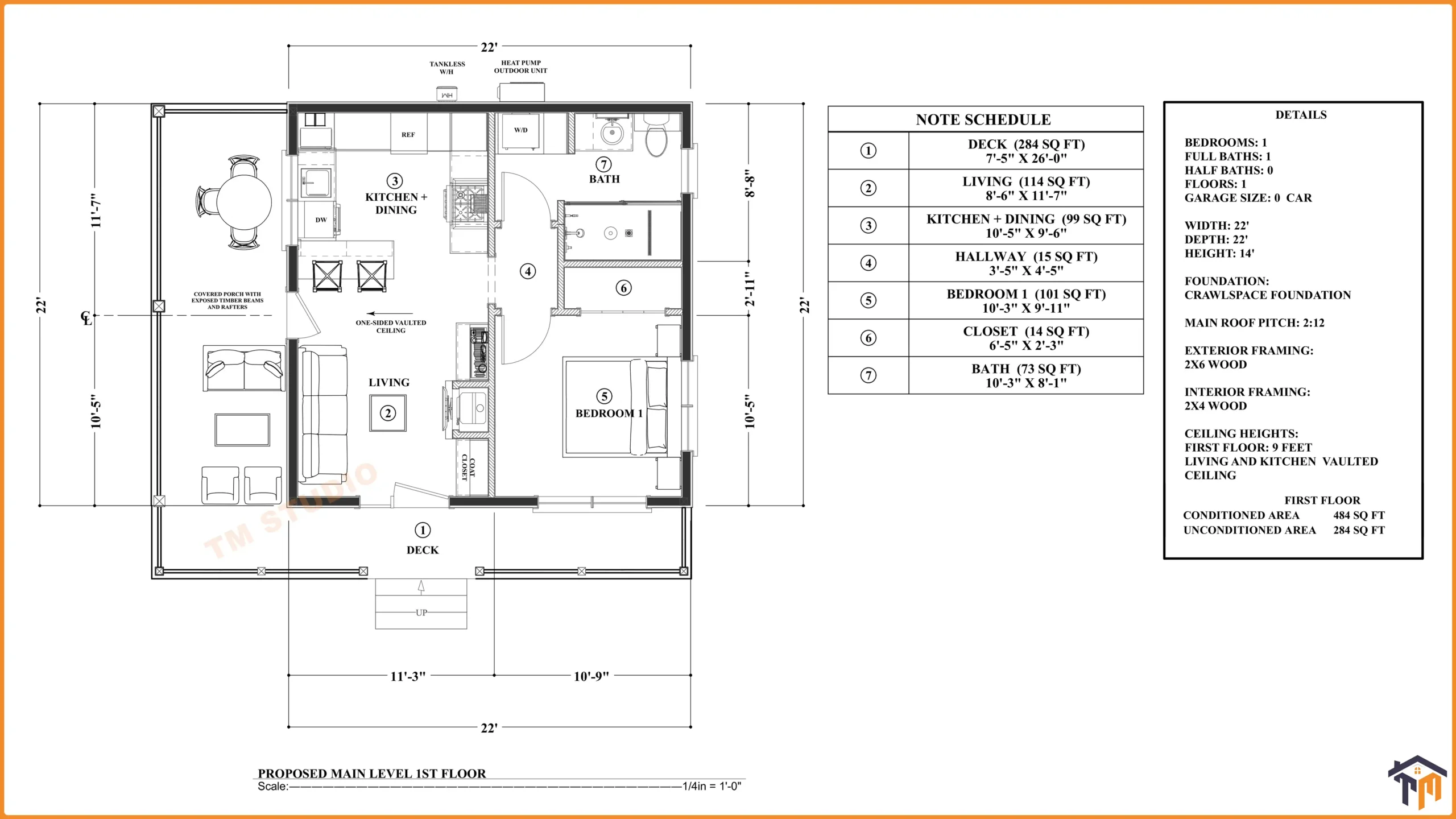 TMS-013-CF1 floor plan with dimentions