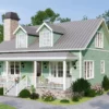 Small House Design 32x32ft (10x10m) 3 Bedrooms - Can't Help Falling In Love With This Cottage House. floor plan TM Studio