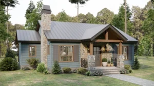 (39'x 33') Small Farmhouse Design | A Warm and Cozy Retreat