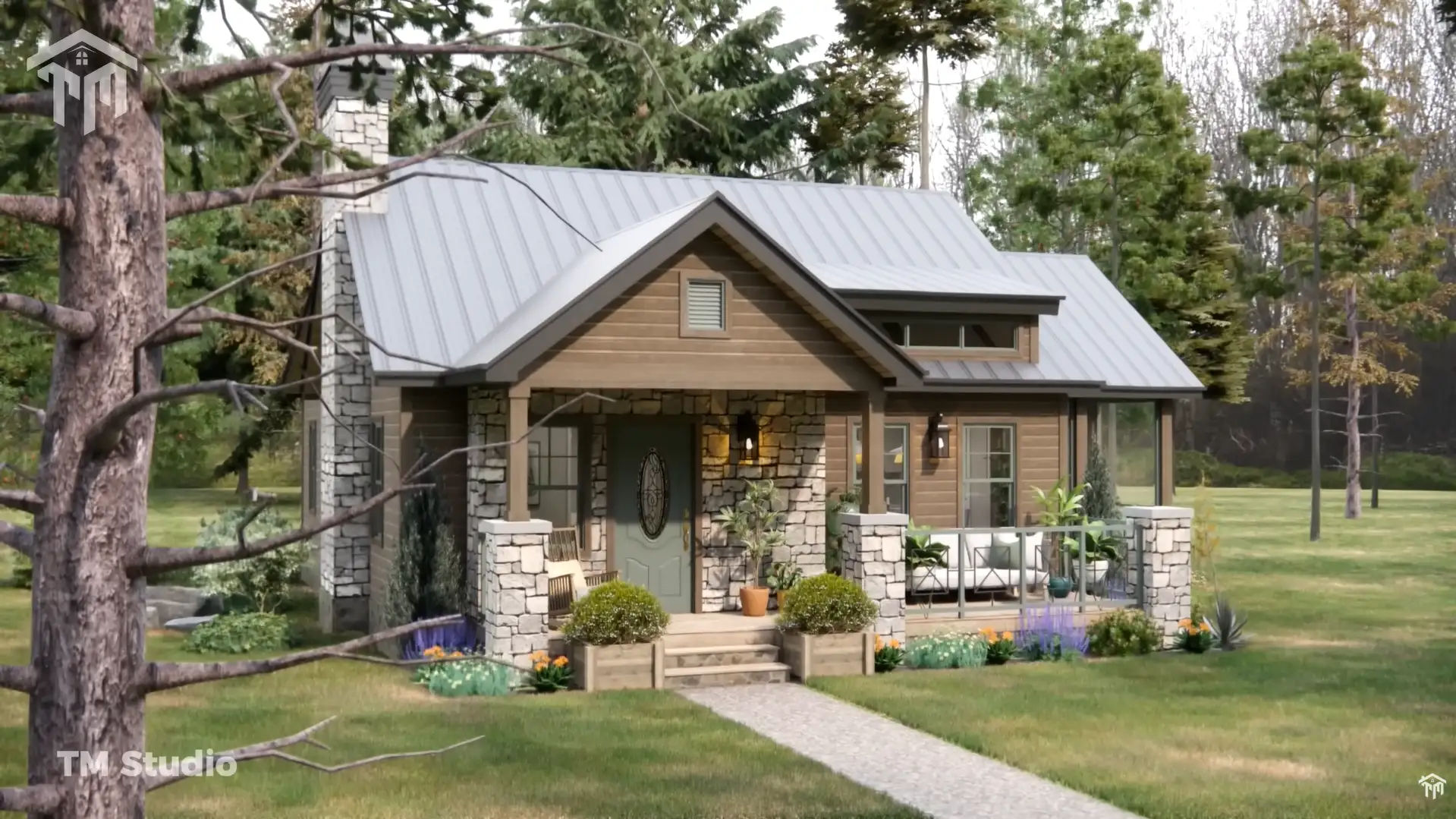 tm studio small house design 2 bedroom house plan