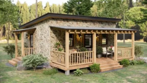 23'x20' (7x6m)Tiny Yet Beautiful: Discover This Small House floor plan TM Studio