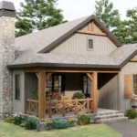 tm studio house plan 29'x46' (9x14m) The Cozy Countryside Cottage: Simple Pleasures Await
