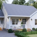 39'x39' (12x12m) Cozy Countryside Charms: Small Home Design Ideas