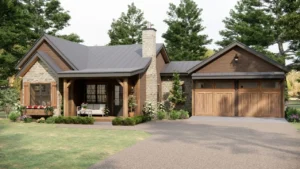 Can't Help But Love This Cozy Rustic Cottage: Small Home Design & Floor Plan Ideas TM studio 2 bedroom house plan