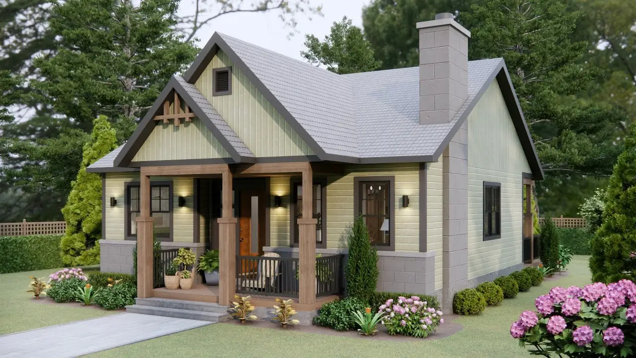 TM Studio 2 bedroom 2 bathroom house plan