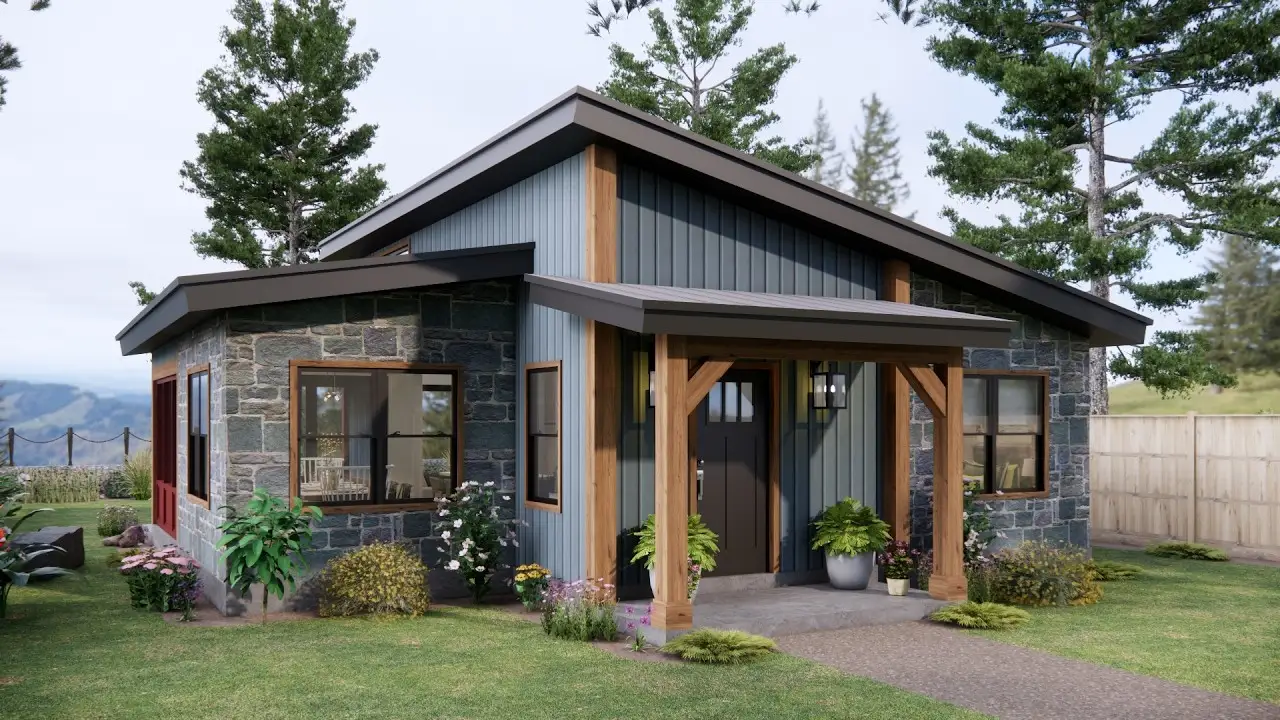 tm studio 2 bedroom 1 bathroom house plan Embracing Nature's Warmth and Radiance! Small House Design Ideas