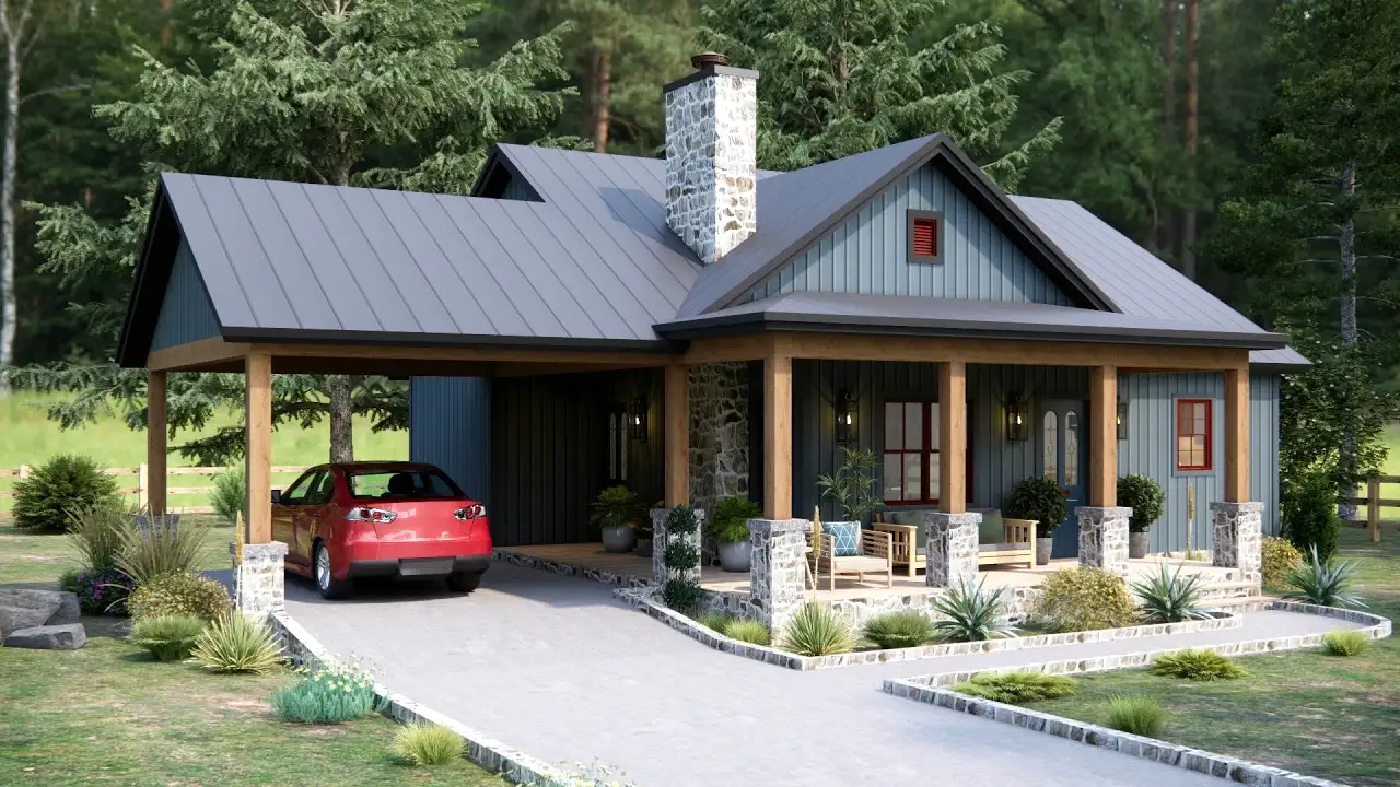 TM Studio small house design 2 bedroom house plan 33'x30' (10x9m) This Small House is Really Like A DREAM...!!! Sweet & Cozy Escape!