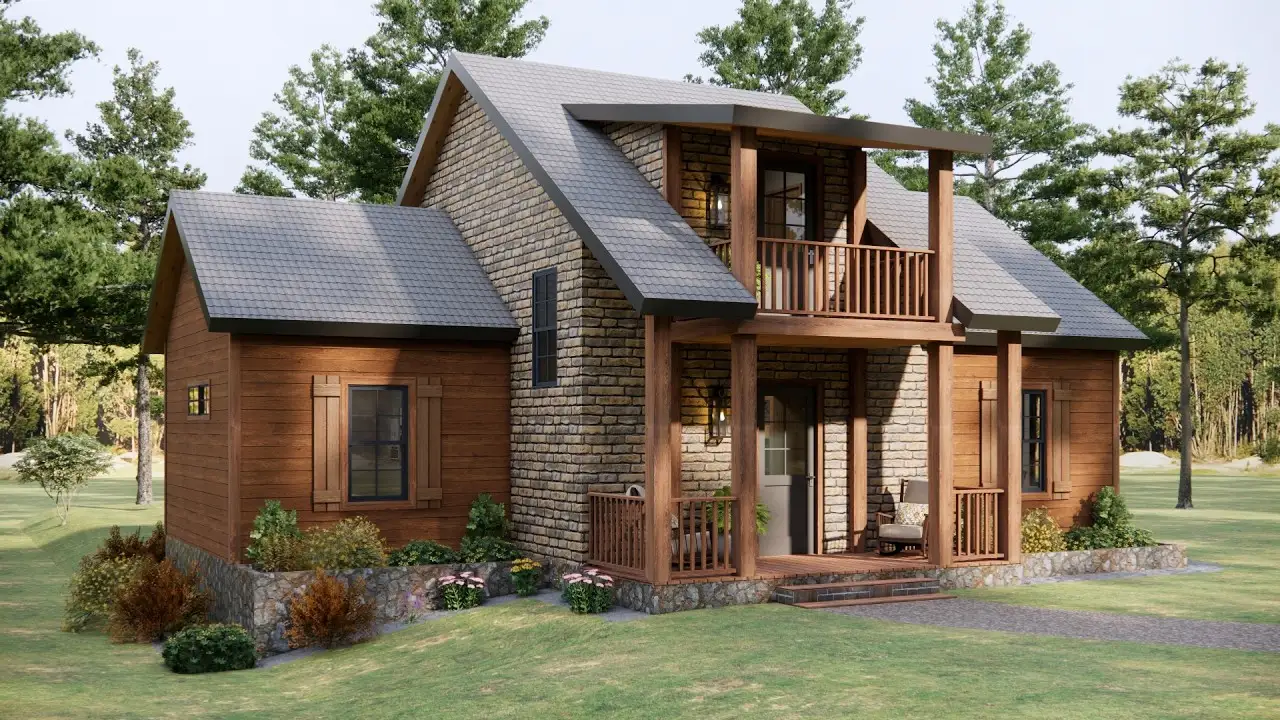 tm studio 2 bedroom 2story house plan