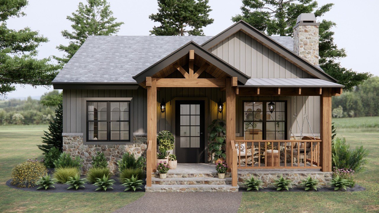 The Small House You’ve Been Dreaming Of: Sweet & Cozy Escape! (30'x36') tm studio 2 bedroom house plan