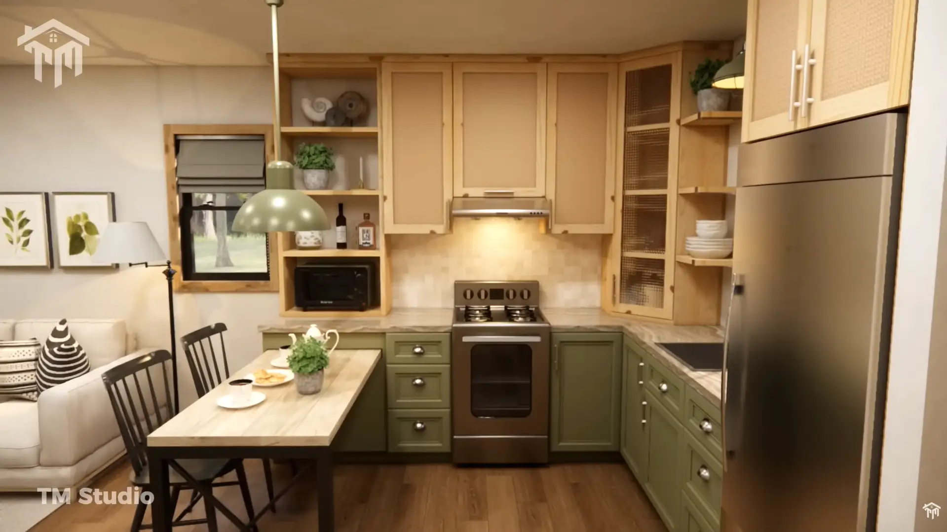 TM Studio small house design 1 bedroom floor plan