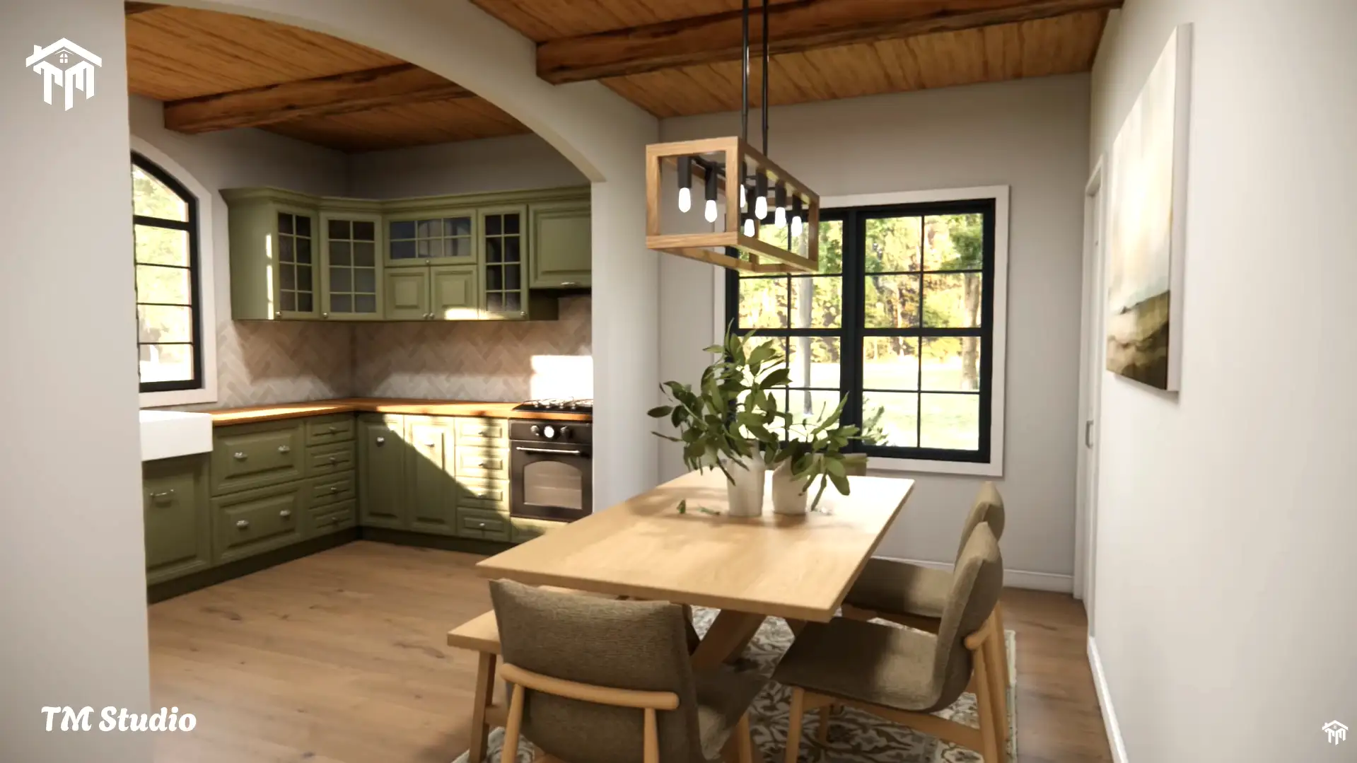 29'x36' (9x11m) What An Amazing Cabin Home | Cozy & Charm | 2-Bedroom Small House Floor plan TM Studio small house design