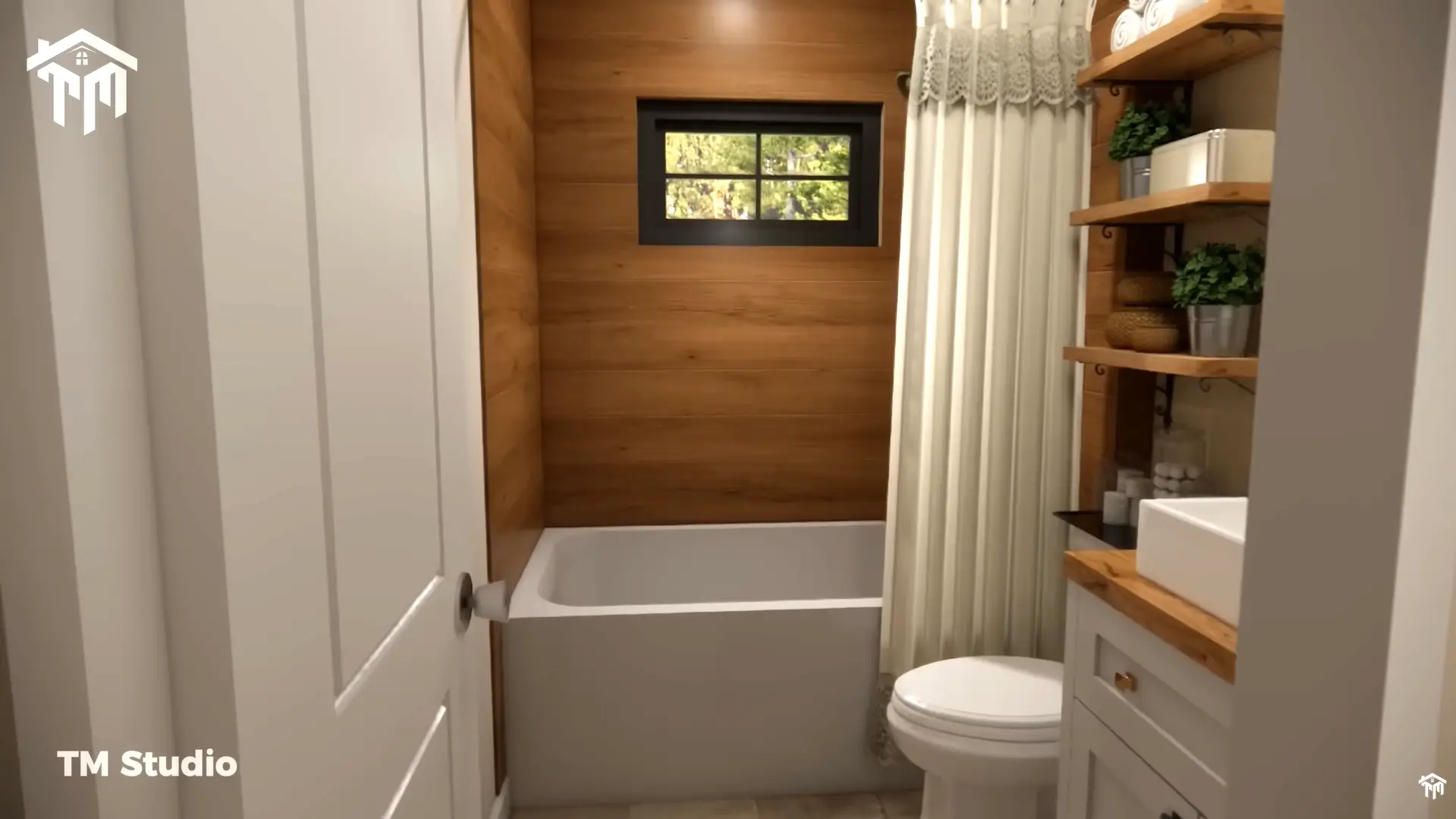 Can't Help But Love This Cozy Rustic Cottage: Small Home Design & Floor Plan Ideas TM studio 2 bedroom house plan