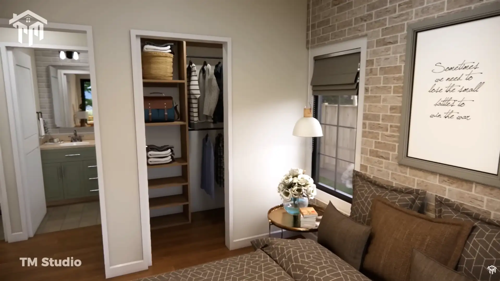 tm studio 2 bedroom 1 bathroom house plan TM STUDIO Small House Design