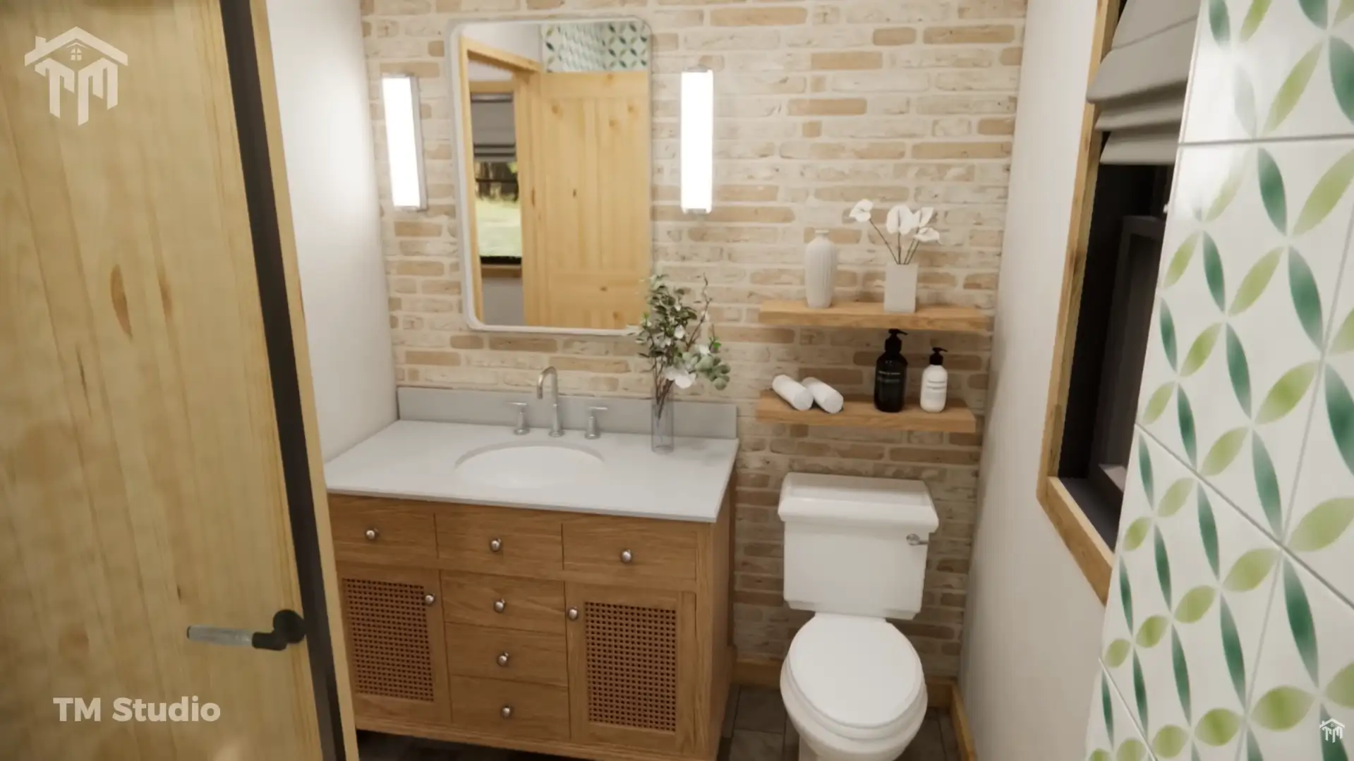 TM Studio small house design 1 bedroom floor plan