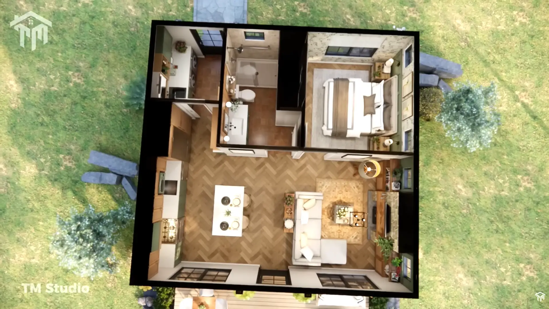 24'x23' A Cozy, Charming, and Sweet Tiny Home That Will Blow Your Mind