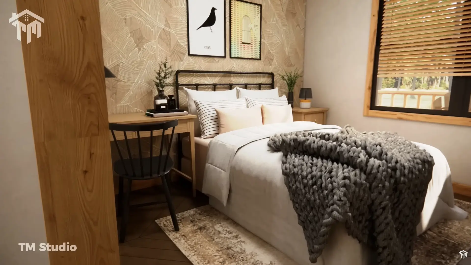 2-Bedroom Cabin Perfection: Designed for Comfort (38'x29') tm studio 2 bedroom house plan