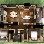 tm studio 2 bedroom 1 bathroom house plan