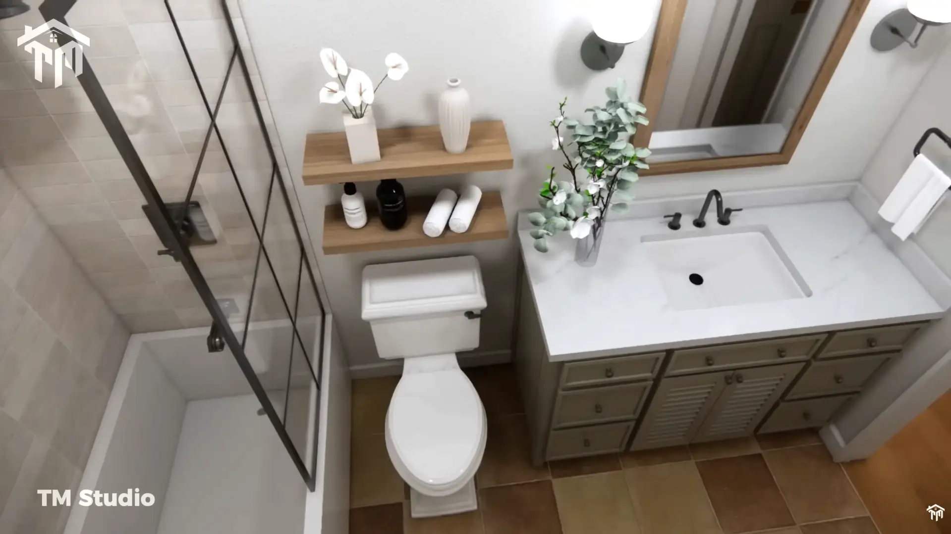 Tm studio 1 bedroom small house floor plan