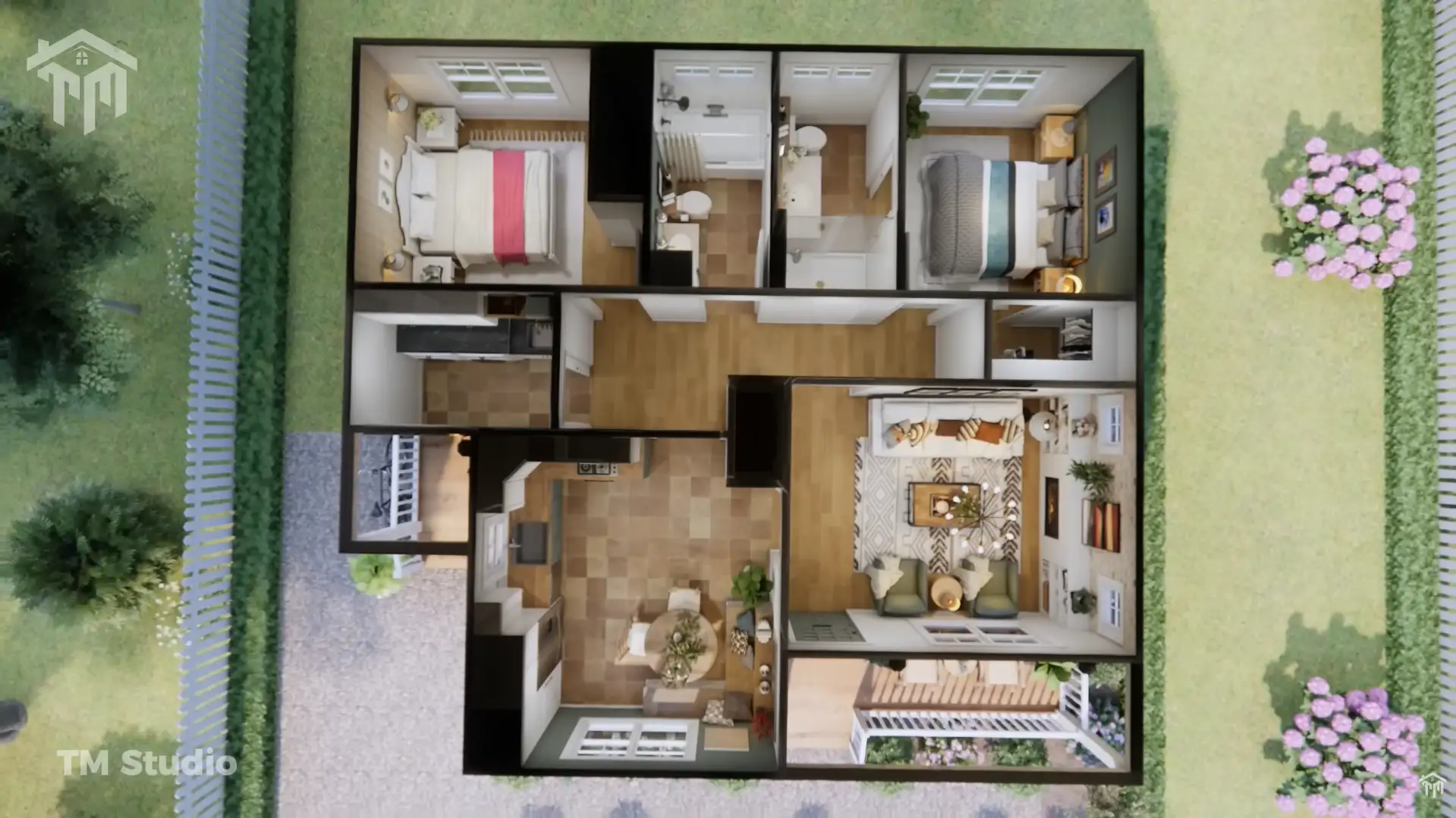 TM STUDIO Floor Plan 33'x30' (10x9m) This Small Home Has Everything You Need !!! It's PERFECT
