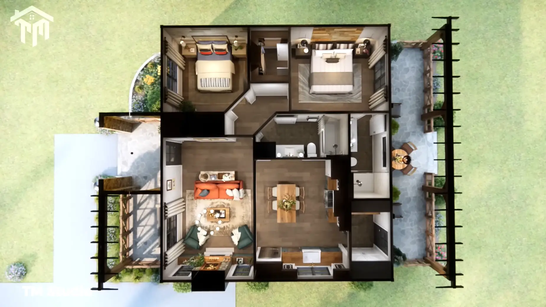 TM studio 33'x30' (10x9m) A Peaceful Cottage Retreat - Where Rustic Charm and Warmth Abound.