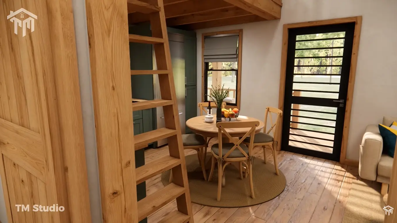 tm studio 2 bedroom house plan with loft bedroom