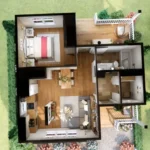 Tm studio 1 bedroom small house floor plan