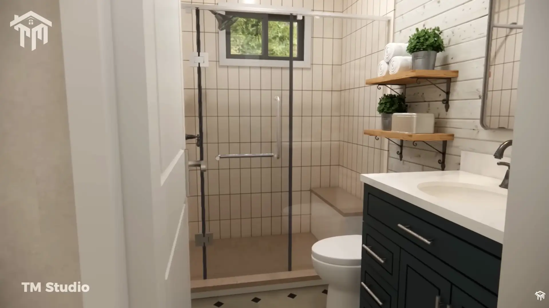tm studio small house design (39'x 33') Small Farmhouse Design | A Warm and Cozy Retreat