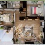 TM STUDIO small house design floor plan 33'x30' (10x9m) The Perfect Small Country House: Beautiful & Comfortable.