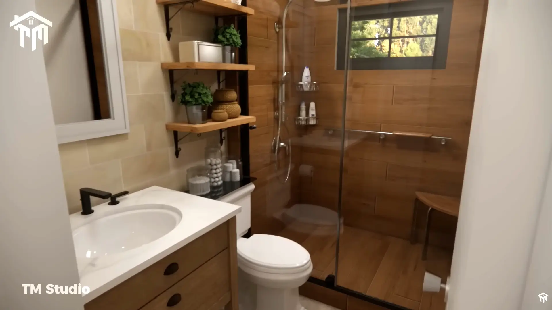 Can't Help But Love This Cozy Rustic Cottage: Small Home Design & Floor Plan Ideas TM studio 2 bedroom house plan