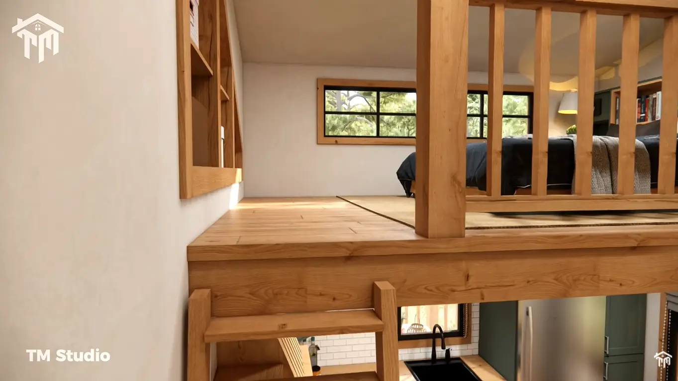 tm studio 2 bedroom house plan with loft bedroom