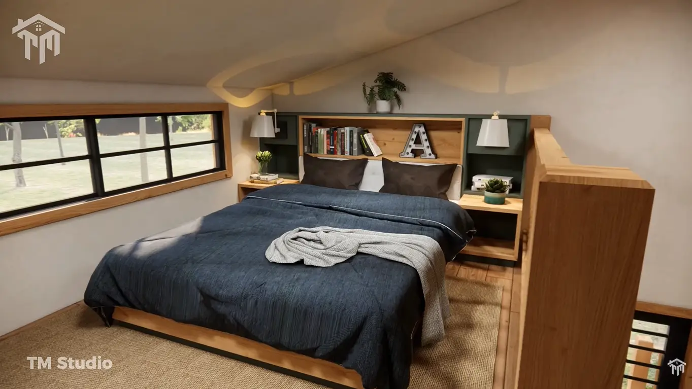 tm studio 2 bedroom house plan with loft bedroom