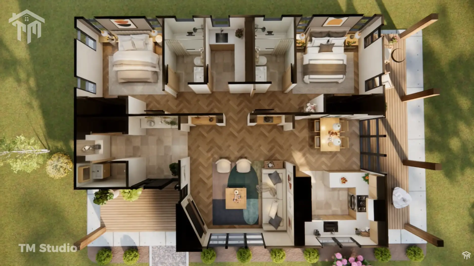 tm studio 39'x29' 2 bedroom house plan