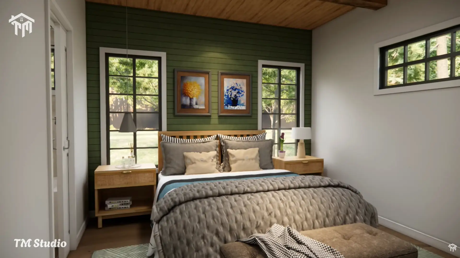 29'x36' (9x11m) What An Amazing Cabin Home | Cozy & Charm | 2-Bedroom Small House Floor plan TM Studio small house design