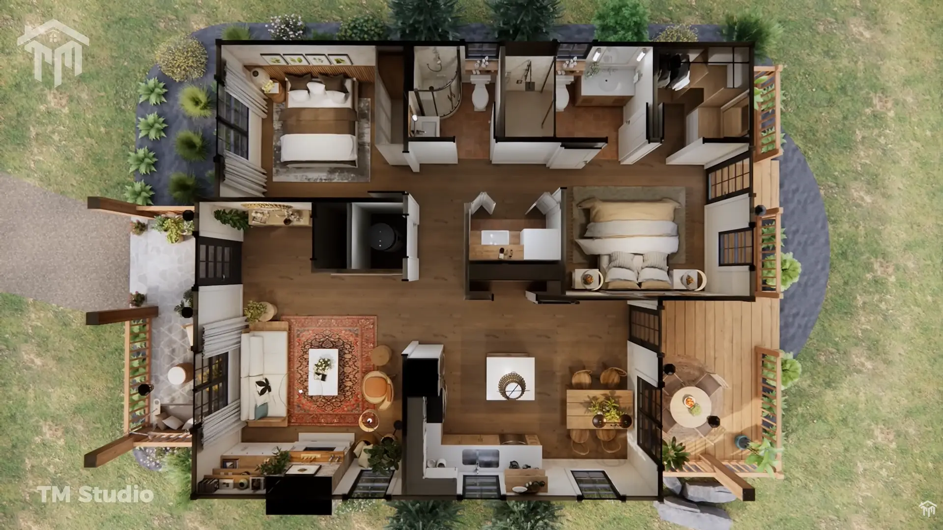 The Small House You’ve Been Dreaming Of: Sweet & Cozy Escape! (30'x36') tm studio 2 bedroom house plan