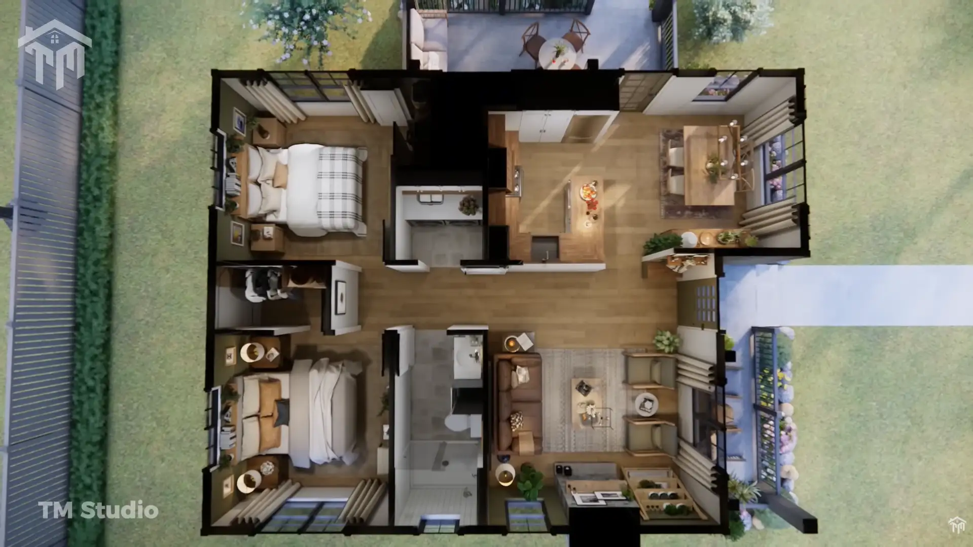tm studio 2 bedroom house plan