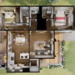 tm studio small house design 2 bedroom floor plan