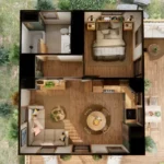 tm studio 2 bedroom house plan with loft bedroom