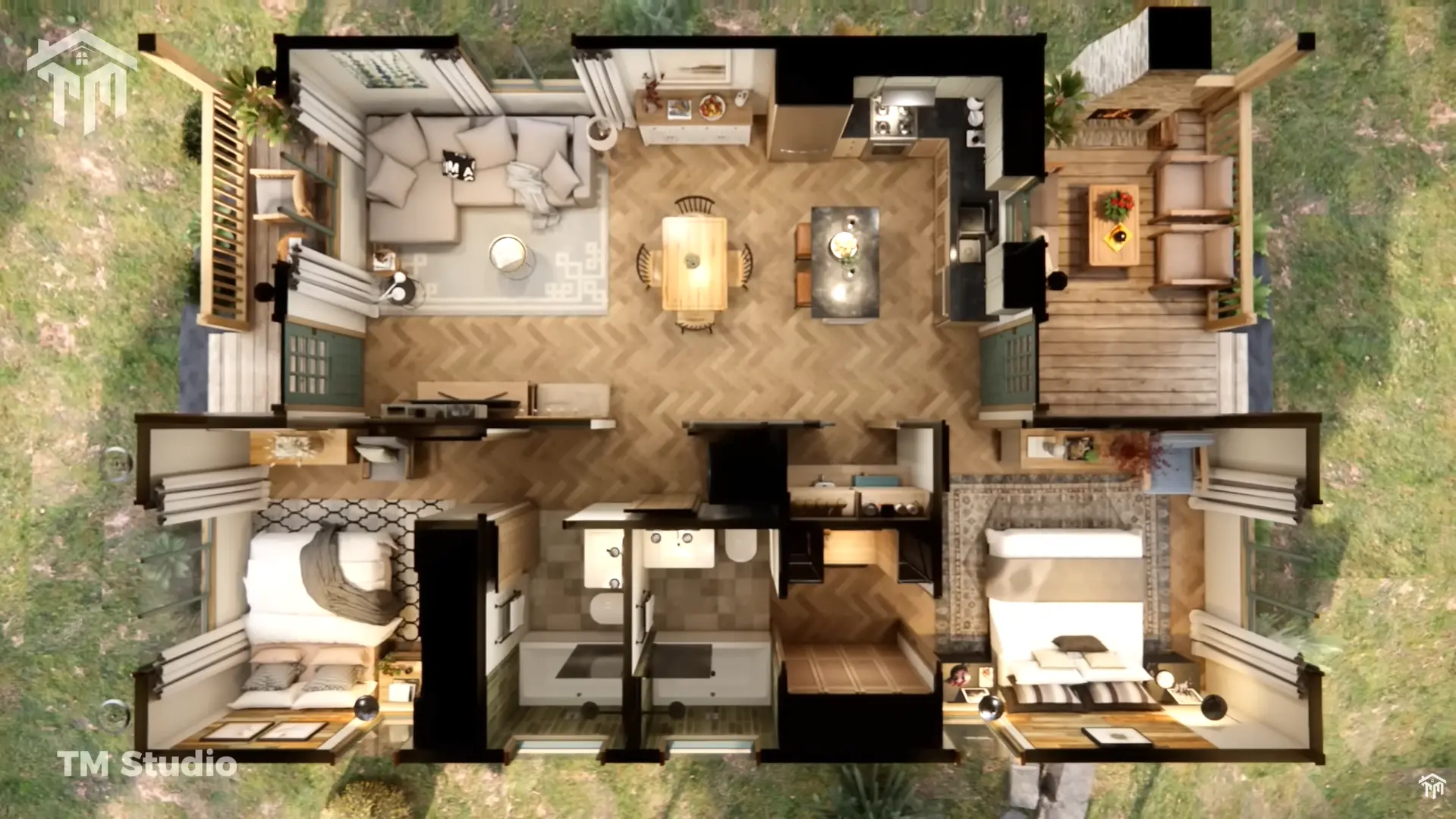 tm studio 2 bedroom house plan