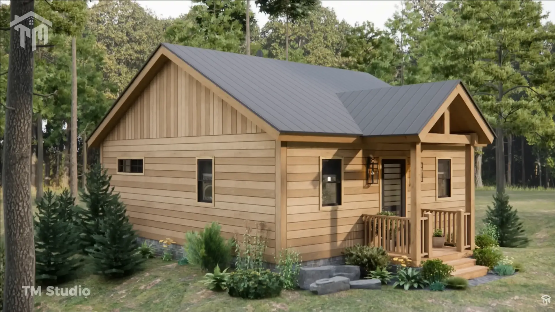 TM Studio small house design 1 bedroom floor plan