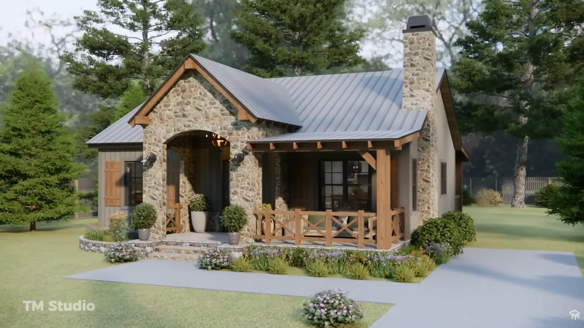 TM studio 33'x30' (10x9m) A Peaceful Cottage Retreat - Where Rustic Charm and Warmth Abound.