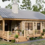 2-Bedroom Cabin Perfection: Designed for Comfort (38'x29') tm studio 2 bedroom house plan