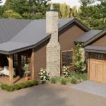 tm studio 2 bedroom house plan with 2 car garage