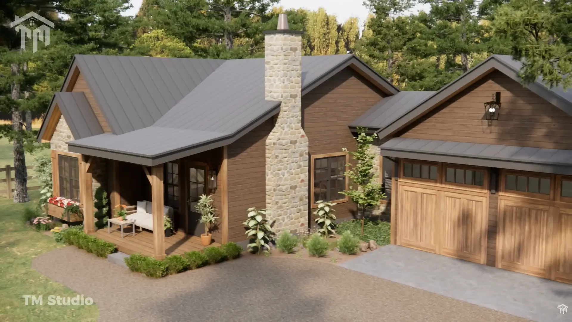 tm studio 2 bedroom house plan with 2 car garage