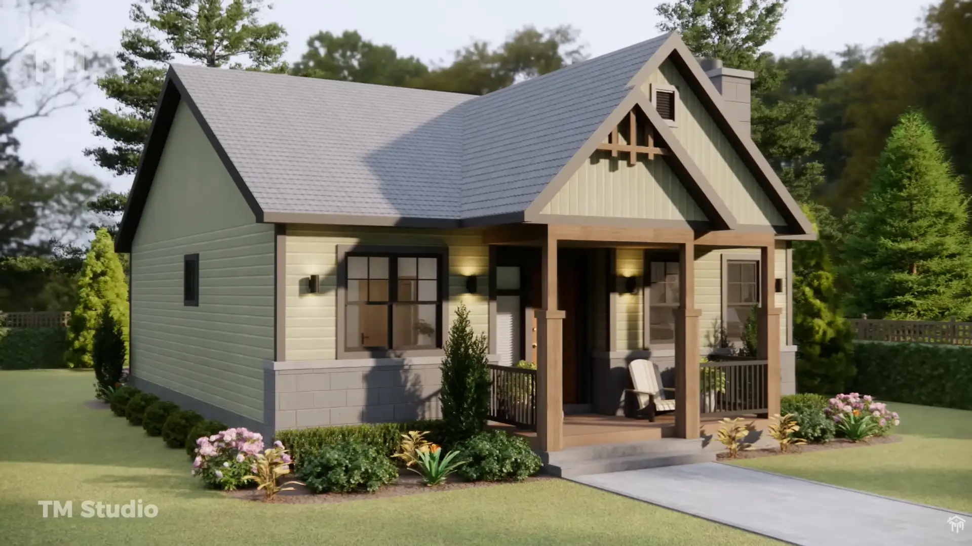 TM Studio 2 bedroom 2 bathroom house plan