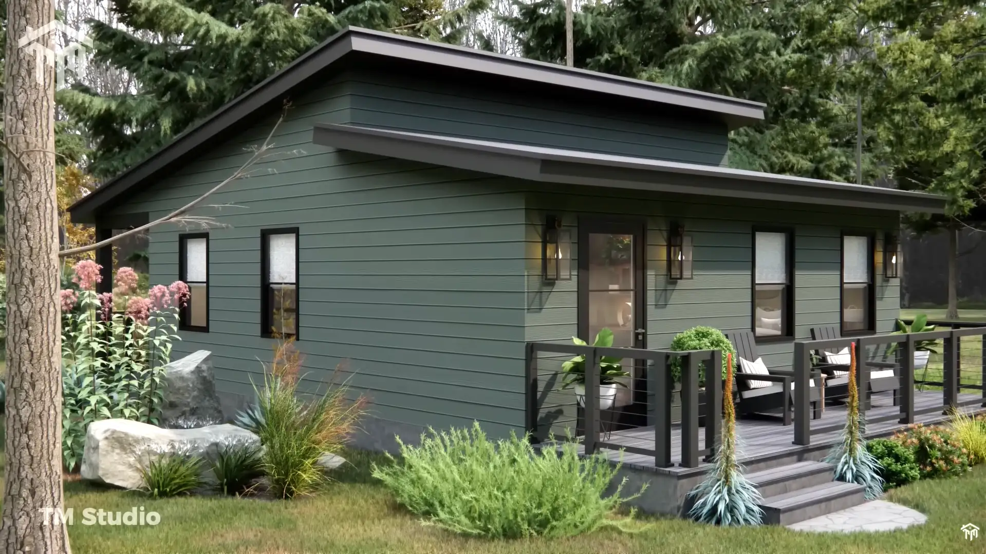 Tm studio 1 bedroom house design floor plan